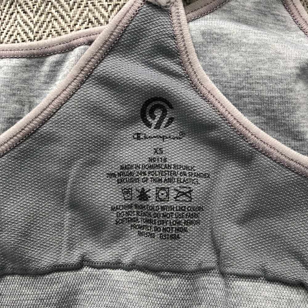 Champion c9 Seamless Sports Bra - XS - Light Grey/ Grey - Picture 8 of 8